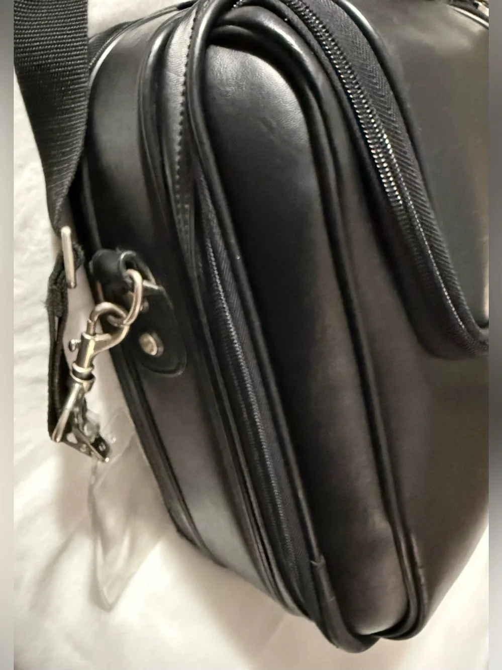 Samsonite Black Business Briefcase Laptop Bag Travel Organizer Faux Leather